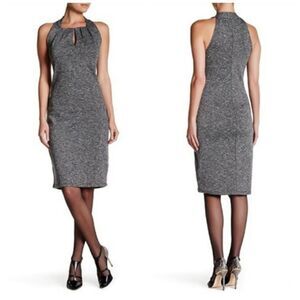NEW Max Studio 'Tweedy' Sleeveless High Neck Sheath Dress
